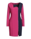 Hanita Woman Mini Dress Magenta Size S Polyester, Viscose, Elastane In Multi