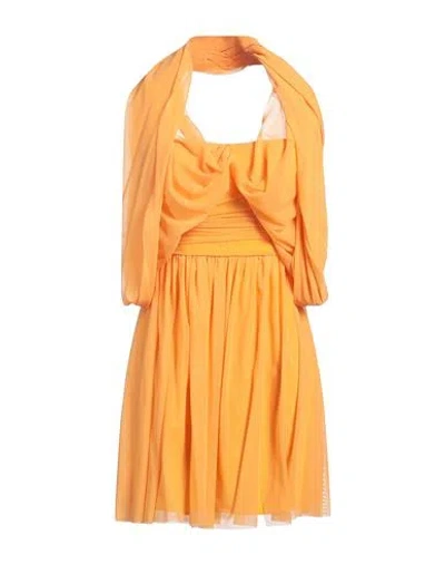 Hanita Woman Mini Dress Mandarin Size S Polyester, Elastane