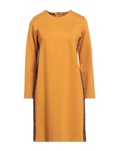 Hanita Woman Mini Dress Marigold Size M Viscose, Nylon, Elastane In Yellow