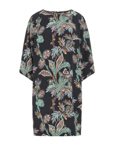 Hanita Woman Mini Dress Midnight Blue Size Xs Polyester In Black