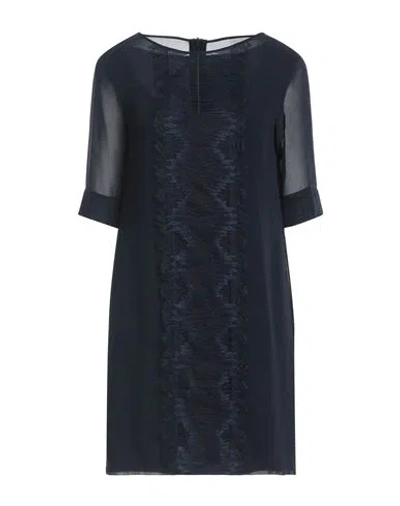 Hanita Woman Mini Dress Navy Blue Size Xs Polyester, Elastane