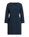 Hanita Woman Mini Dress Navy Size L Viscose, Nylon, Elastane In Blue