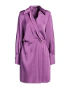 Hanita Woman Mini Dress Purple Size S Polyester, Elastane