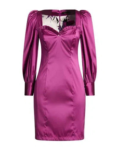 Hanita Woman Mini Dress Purple Size S Polyester, Elastane