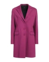 Hanita Woman Overcoat & Trench Coat Garnet Size 8 Polyester, Elastane In Red