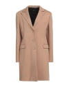 Hanita Woman Overcoat & Trench Coat Sand Size 12 Polyester, Elastane In Beige