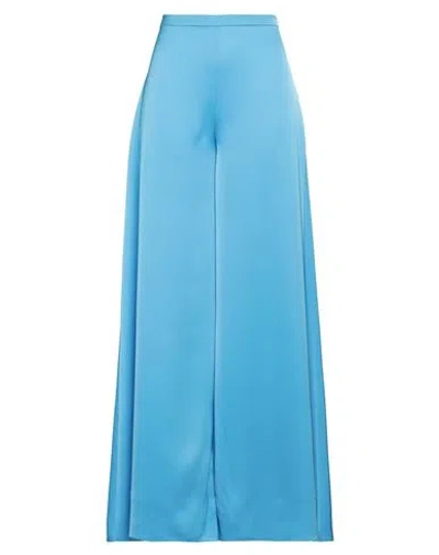 Hanita Woman Pants Azure Size 10 Polyester In Blue
