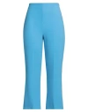Hanita Woman Pants Azure Size 10 Polyester, Elastane In Blue