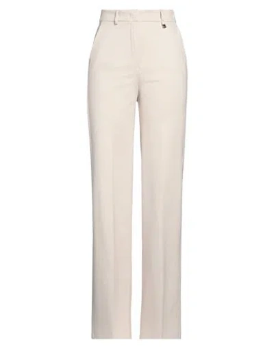 Hanita Woman Pants Beige Size 8 Polyester, Elastane