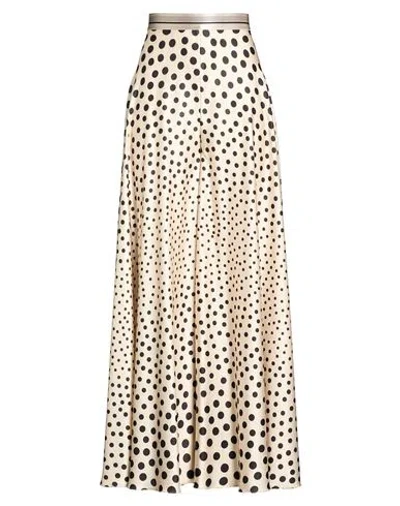 Hanita Woman Pants Beige Size 8 Polyester, Elastane In Brown