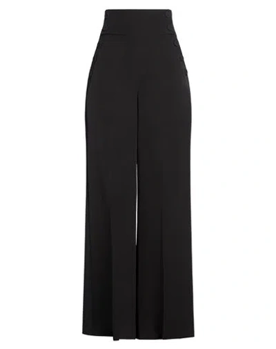 Hanita Woman Pants Black Size 2 Polyester, Elastane