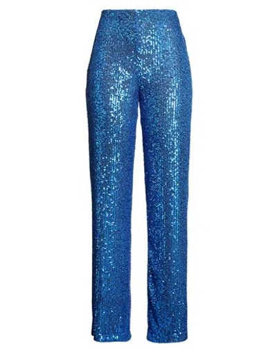 Hanita Woman Pants Blue Size 6 Polyester