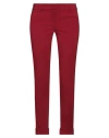 Hanita Woman Pants Brick Size 2 Polyester, Elastane In Red