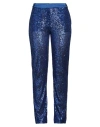 Hanita Woman Pants Bright Blue Size 4 Polyester, Elastane