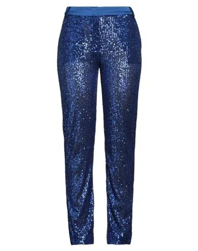 Hanita Woman Pants Bright Blue Size 4 Polyester, Elastane