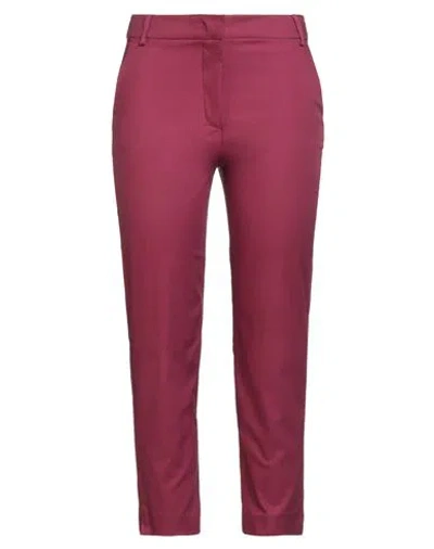 Hanita Woman Pants Burgundy Size 4 Polyester In Pink