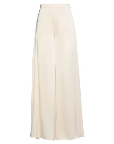 Hanita Woman Pants Cream Size 2 Polyester In Neutral