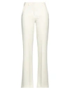 Hanita Woman Pants Cream Size 4 Polyester, Elastane