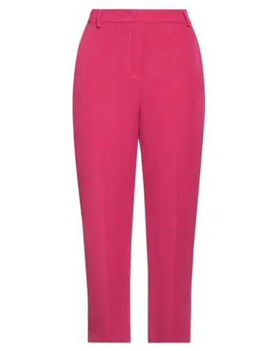 Hanita Woman Pants Fuchsia Size 14 Polyester, Elastane In Pink