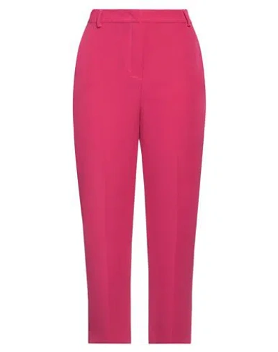 Hanita Woman Pants Fuchsia Size 10 Polyester, Elastane In Pink