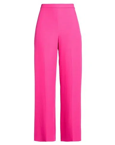 Hanita Woman Pants Fuchsia Size 8 Polyester, Elastane In Pink