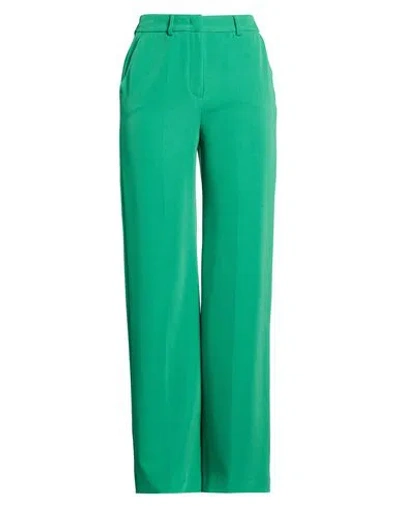 Hanita Woman Pants Green Size 10 Polyester, Elastane