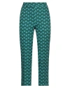 Hanita Woman Pants Green Size 4 Polyester, Elastane In Green