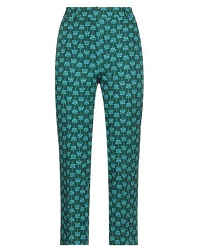 Hanita Woman Pants Green Size 4 Polyester, Elastane