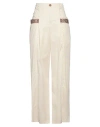 Hanita Woman Pants Ivory Size 6 Cotton In White