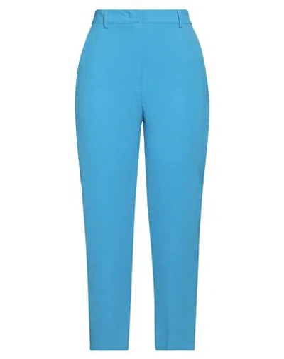 Hanita Woman Pants Light Blue Size 8 Polyester, Elastane