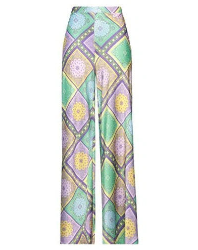 Hanita Woman Pants Light Purple Size 10 Polyester, Elastane