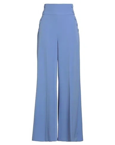 Hanita Woman Pants Lilac Size 8 Polyester, Elastane In Purple