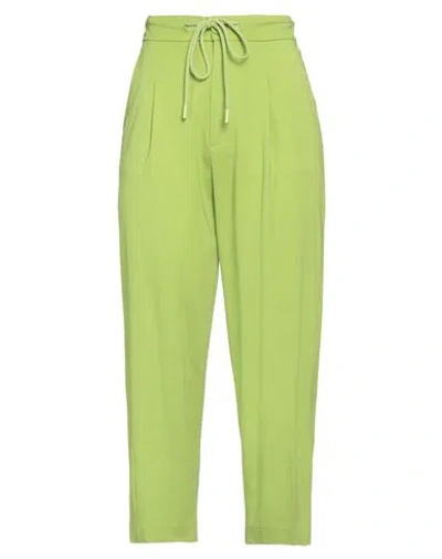 Hanita Woman Pants Lime Green Size 10 Viscose, Nylon, Elastane