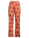 Hanita Woman Pants Magenta Size 10 Cotton In Multi