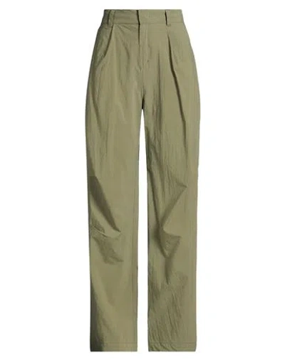 Hanita Woman Pants Military Green Size 8 Cotton