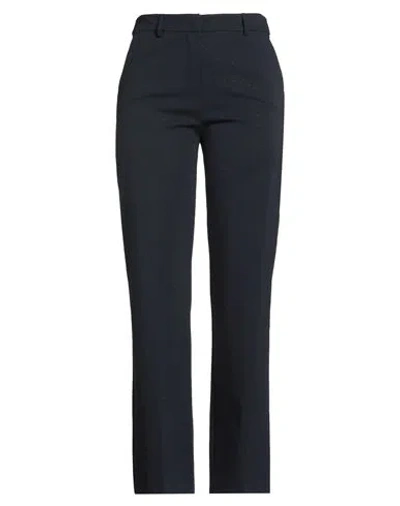 Hanita Woman Pants Navy Size 10 Cotton, Nylon, Elastane In Black