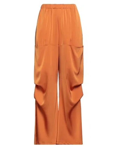 Hanita Woman Pants Orange Size 6 Polyester