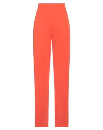 Hanita Woman Pants Orange Size 8 Polyester, Elastane