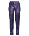Hanita Woman Pants Purple Size 6 Polyester, Elastane In Purple