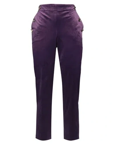 Hanita Woman Pants Purple Size 8 Polyester