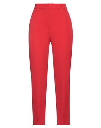 Hanita Woman Pants Red Size 10 Polyester, Elastane