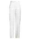 Hanita Woman Pants White Size 10 Polyester, Elastane In White