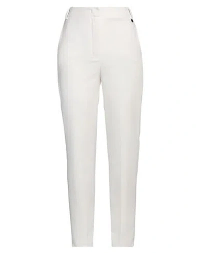 Hanita Woman Pants White Size 4 Polyester, Elastane In White