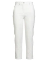 Hanita Woman Pants White Size 6 Polyester, Elastane