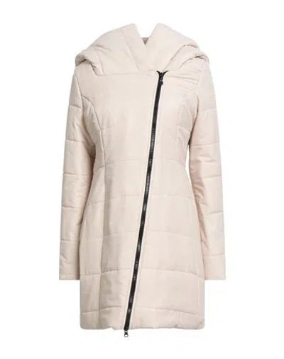 Hanita Woman Puffer Ivory Size M Nylon In White