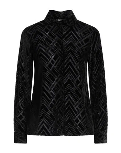 Hanita Woman Shirt Black Size Xs Polyester, Nylon, Elastane
