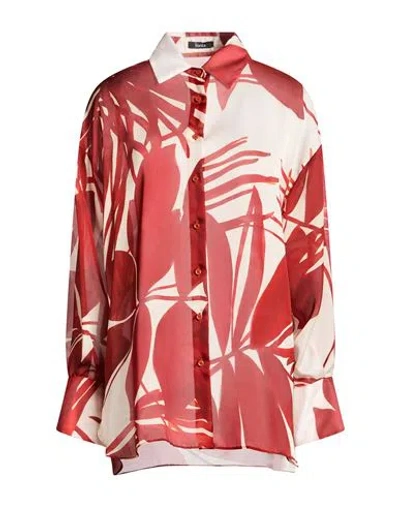 Hanita Woman Shirt Brick Size S Polyester In Red
