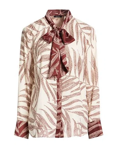 Hanita Woman Shirt Cream Size M Polyester In Neutral