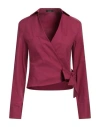 Hanita Woman Top Garnet Size S Cotton, Nylon, Elastane In Red