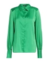 Hanita Woman Shirt Green Size 4 Polyester, Elastane In Green
